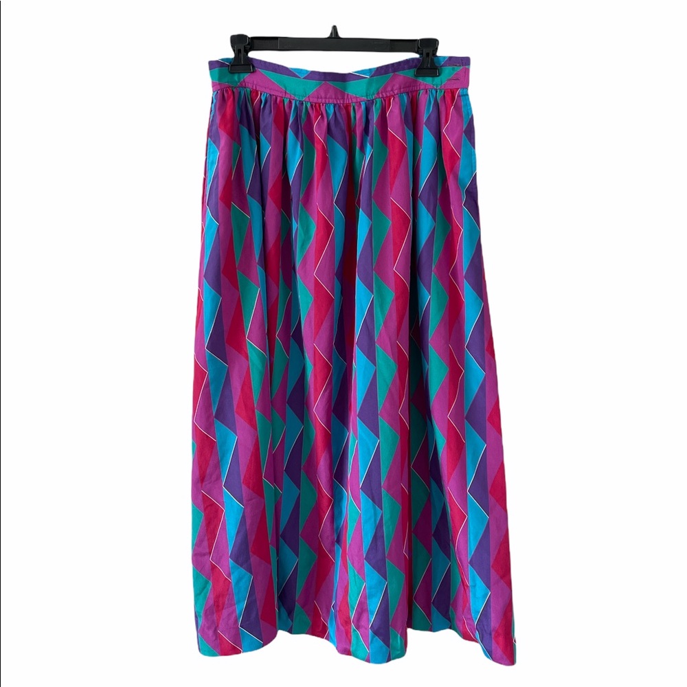 Vintage 80’s 90’s skirt. Pink purple and teal